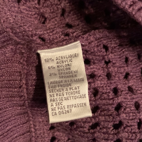Purple cowl neck sweater no size - Picture 9 of 15